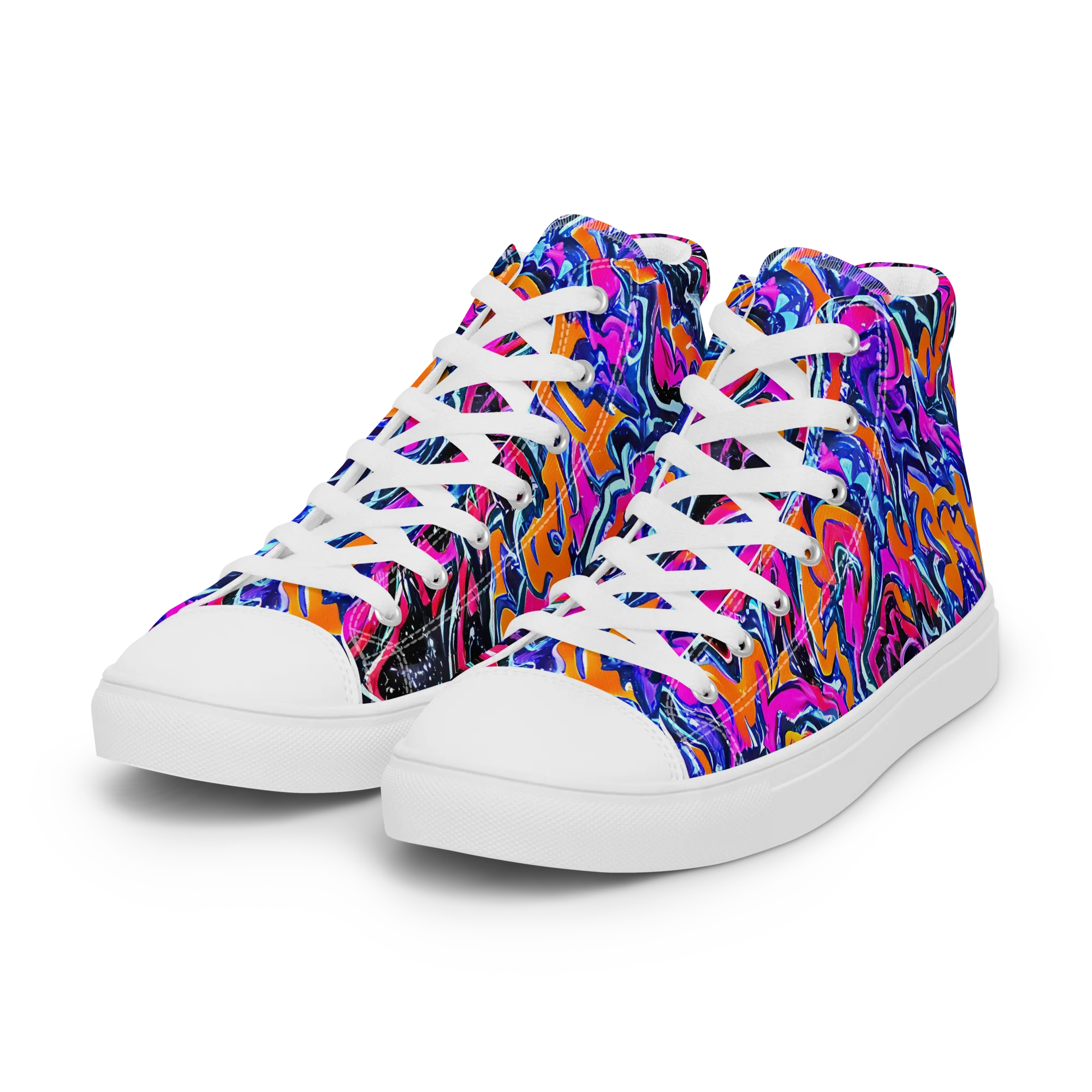 Afterdark Vortex on Women's High Top Canvas Shoes — Left Front