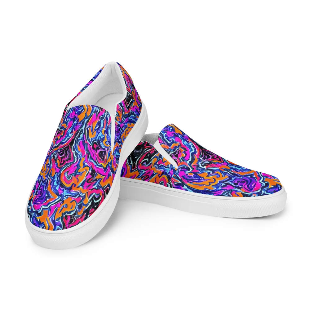 Afterdark Vortex on Men's Slip-On Canvas Shoes — Left Front