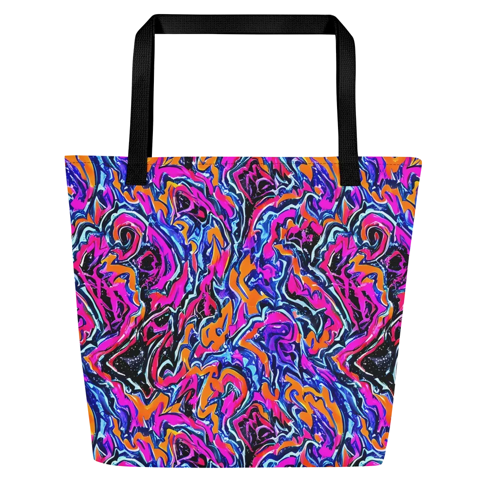 Afterdark Vortex on Large Tote Bag W/ Pocket — Front