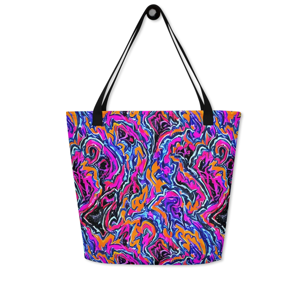 Afterdark Vortex on Large Tote Bag W/ Pocket — Front