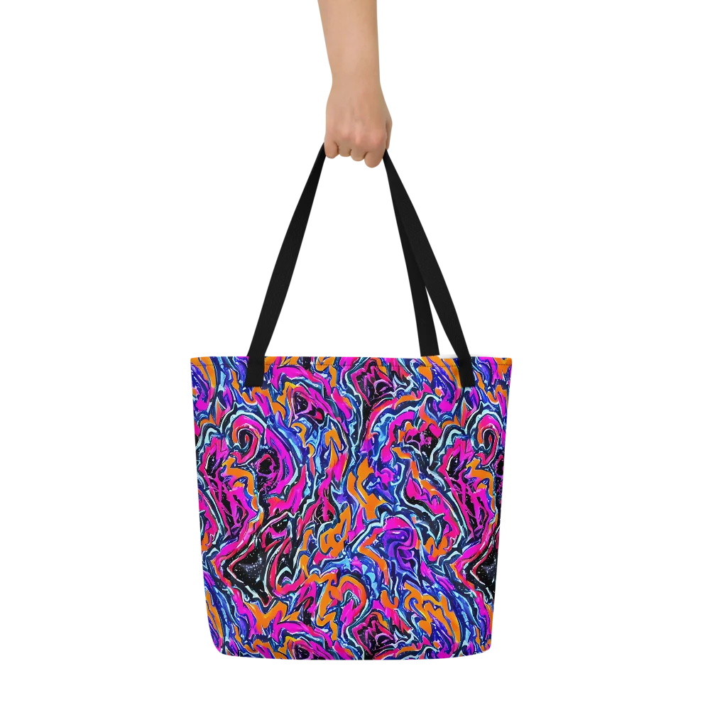 Afterdark Vortex on Large Tote Bag W/ Pocket — Front