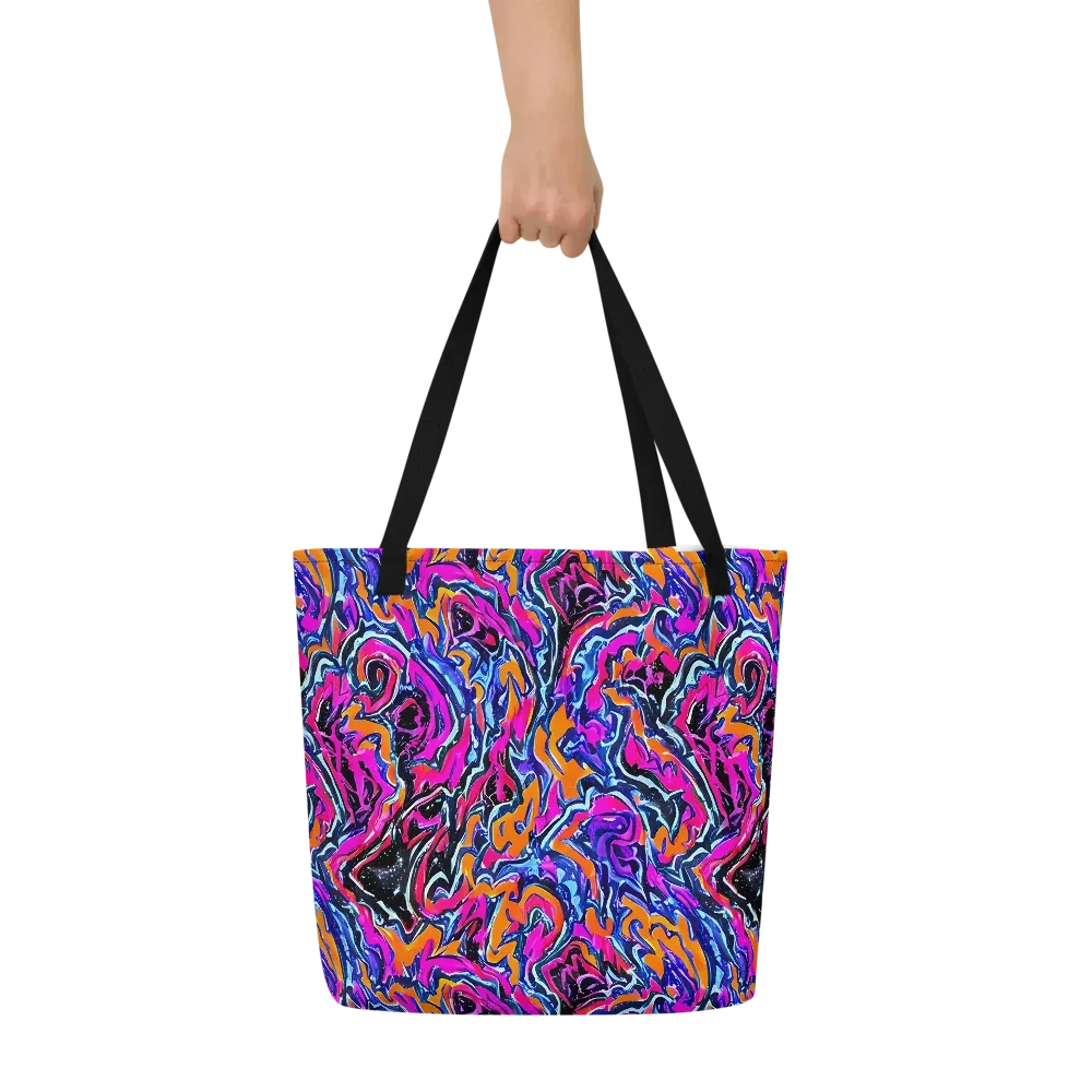 Afterdark Vortex on Large Tote Bag W/ Pocket — Front
