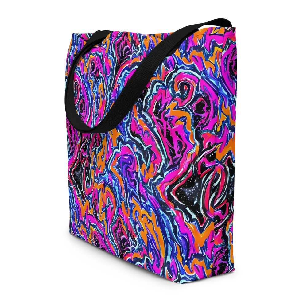 Afterdark Vortex on Large Tote Bag W/ Pocket — Front