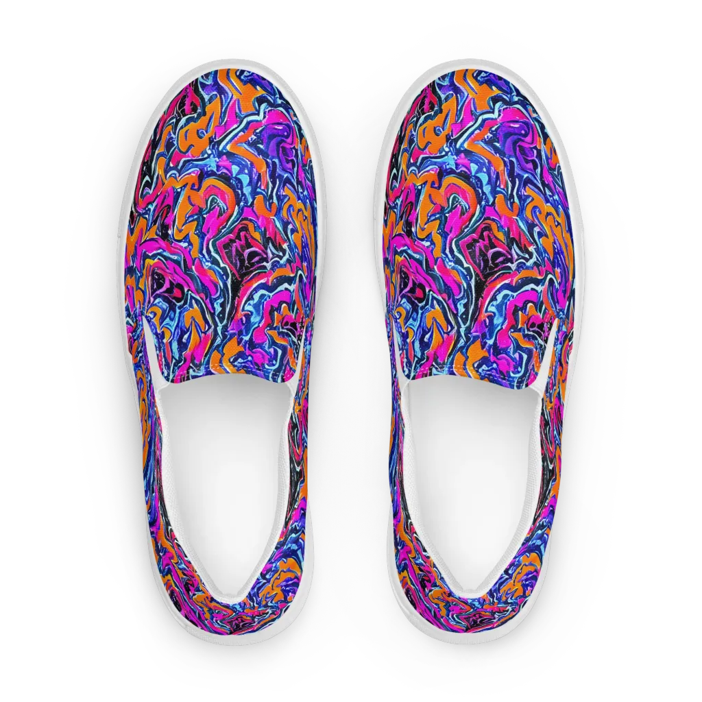 Afterdark Vortex on Women's Slip-On Canvas Shoes — Front