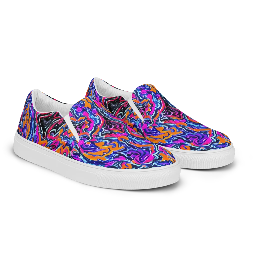 Afterdark Vortex on Women's Slip-On Canvas Shoes — Right Front