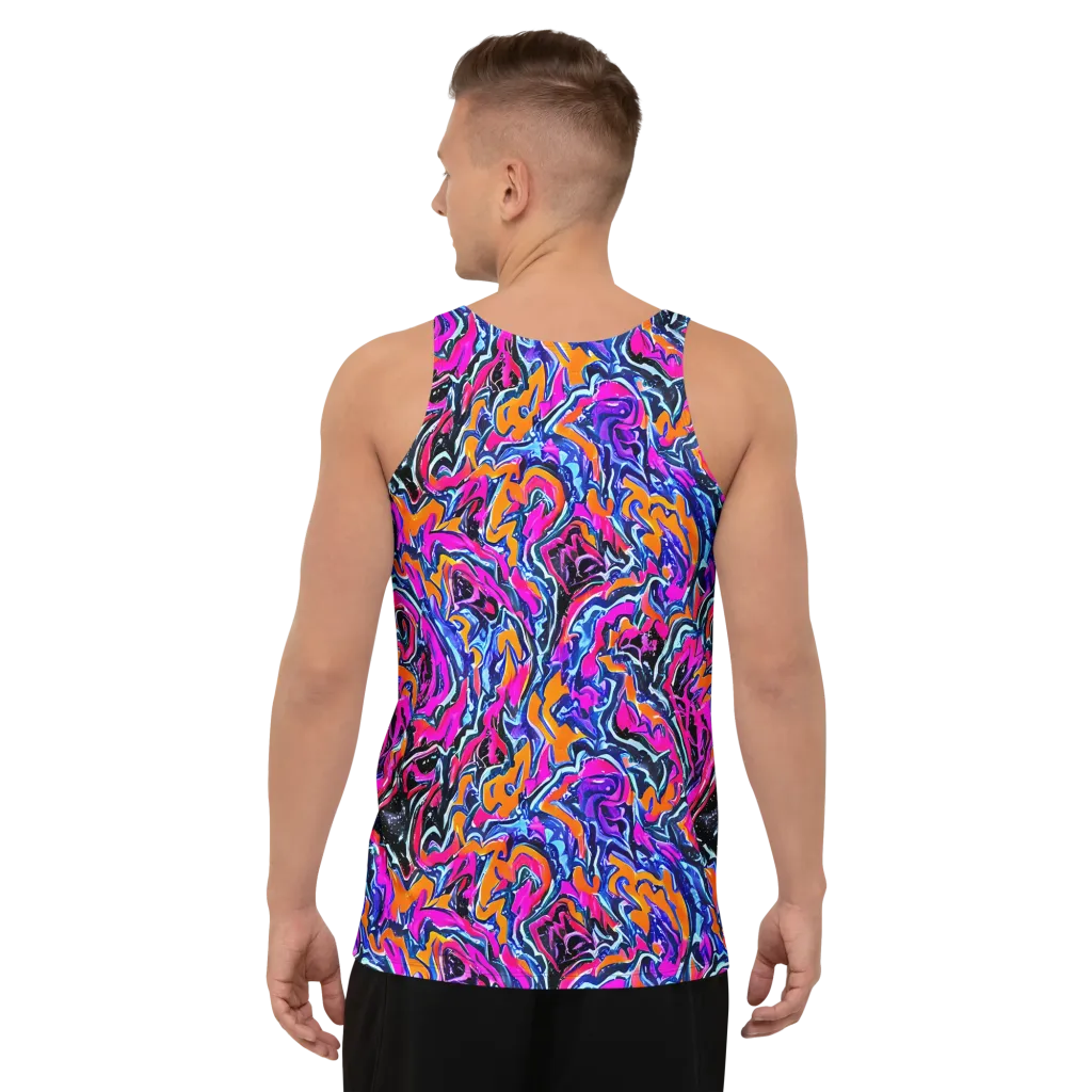 Afterdark Vortex on Men's Tank Top — Back