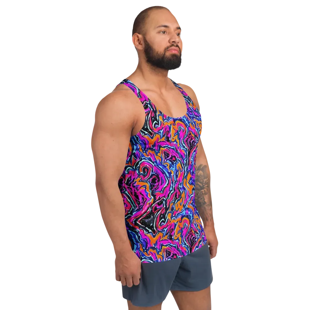 Afterdark Vortex on Men's Tank Top — Right Front
