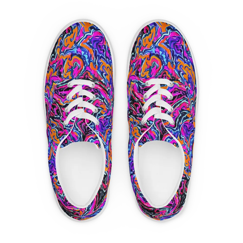 Afterdark Vortex on Men's Lace-Up Canvas Shoes — Front