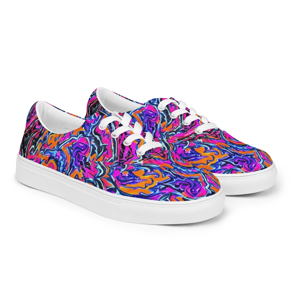 Afterdark Vortex on Men's Lace-Up Canvas Shoes — Right Front