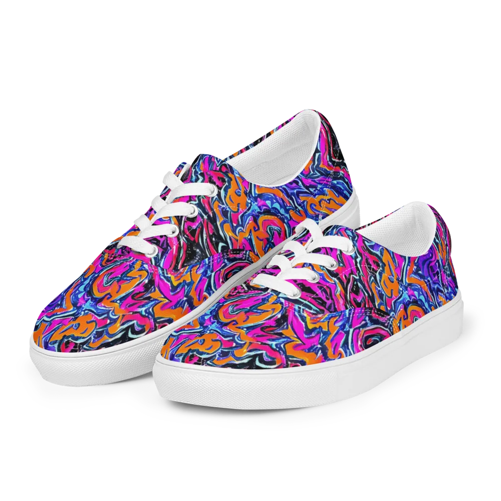 Afterdark Vortex on Men's Lace-Up Canvas Shoes — Left Front