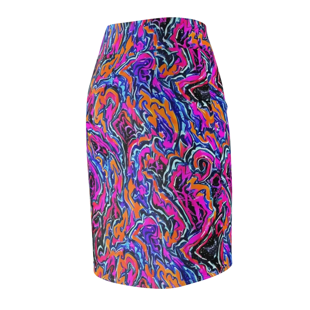 Afterdark Vortex on Pencil Skirt — Back Side