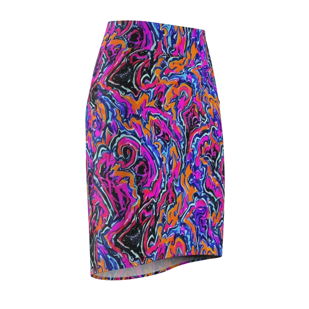 Afterdark Vortex on Pencil Skirt — Front Side