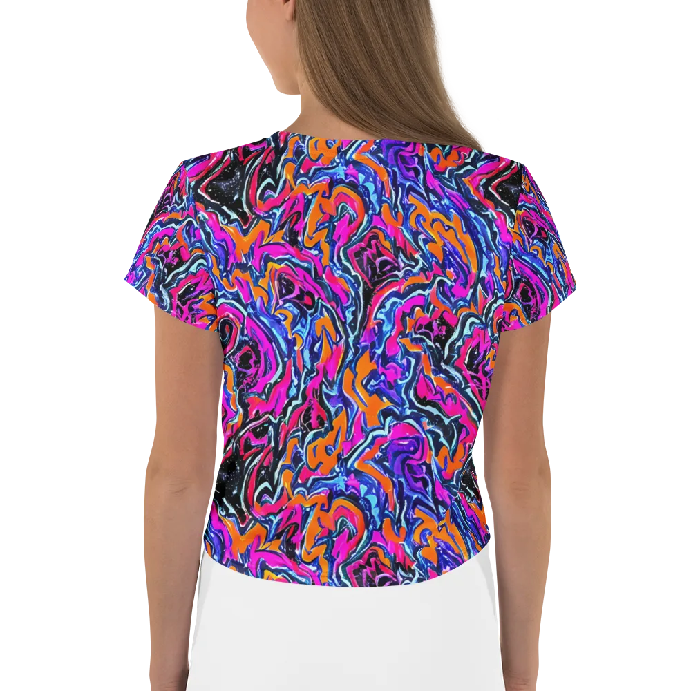 Afterdark Vortex on Crop Tee — Back