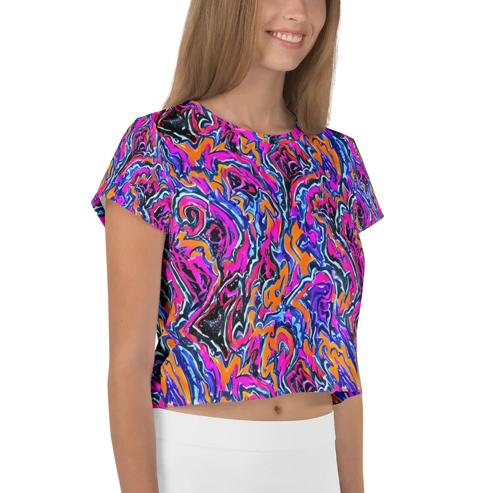 Afterdark Vortex on Crop Tee — Right