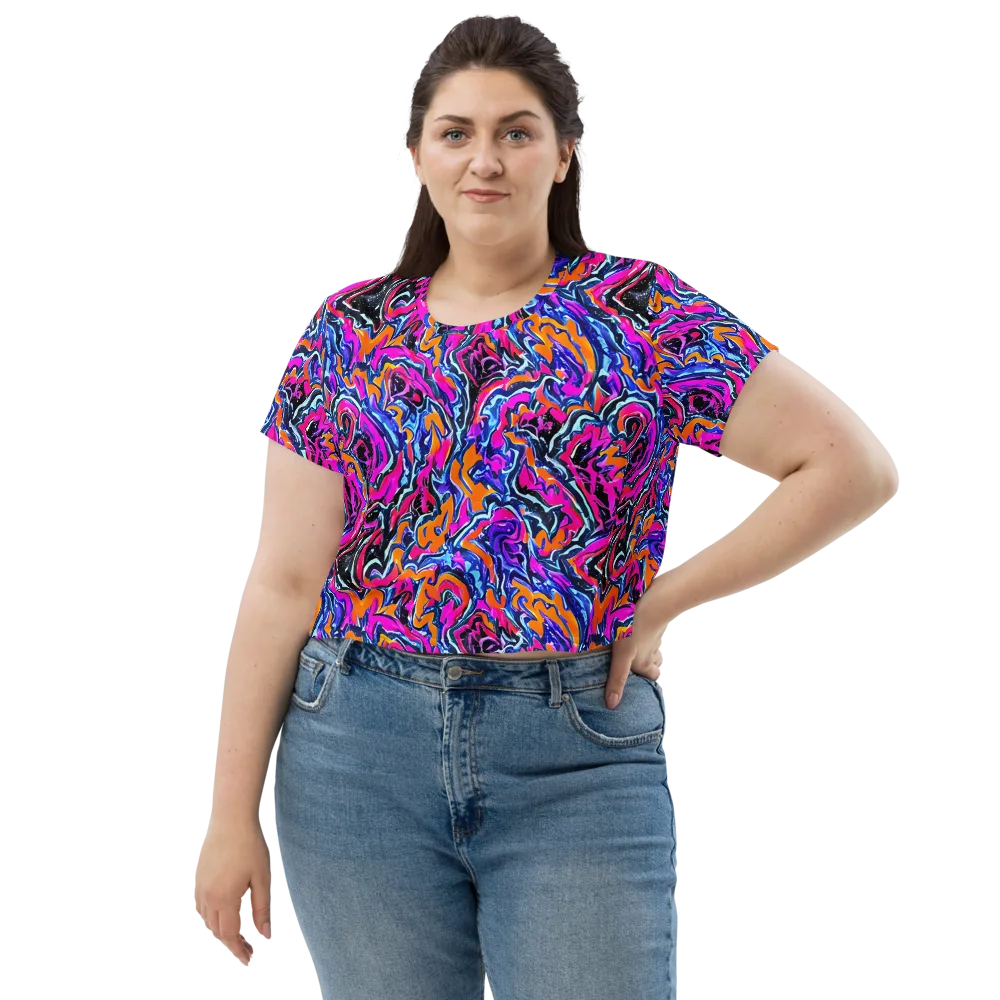 Afterdark Vortex on Crop Tee — Front