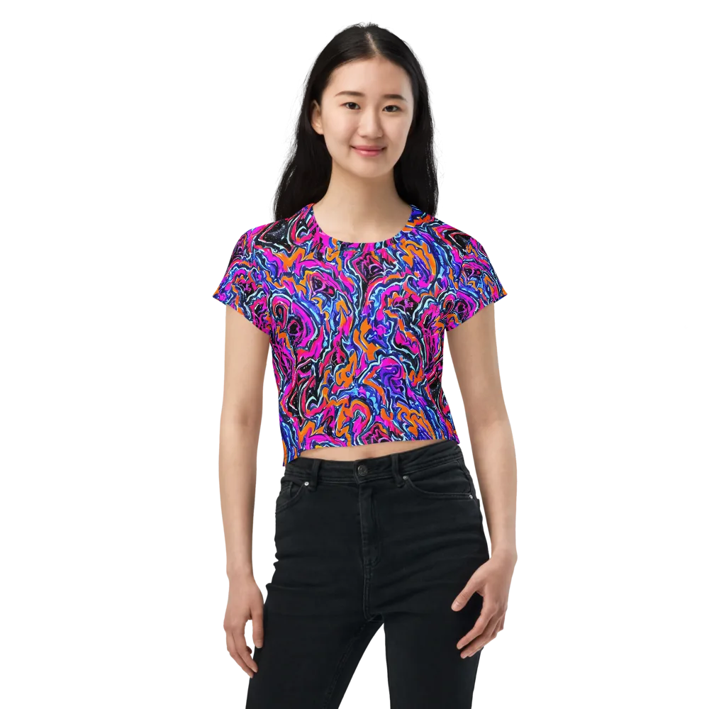 Afterdark Vortex on Crop Tee — Front