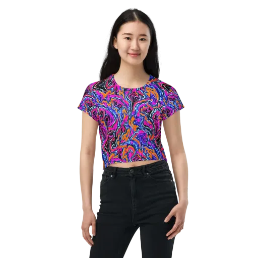 Afterdark Vortex on a Crop Tee
