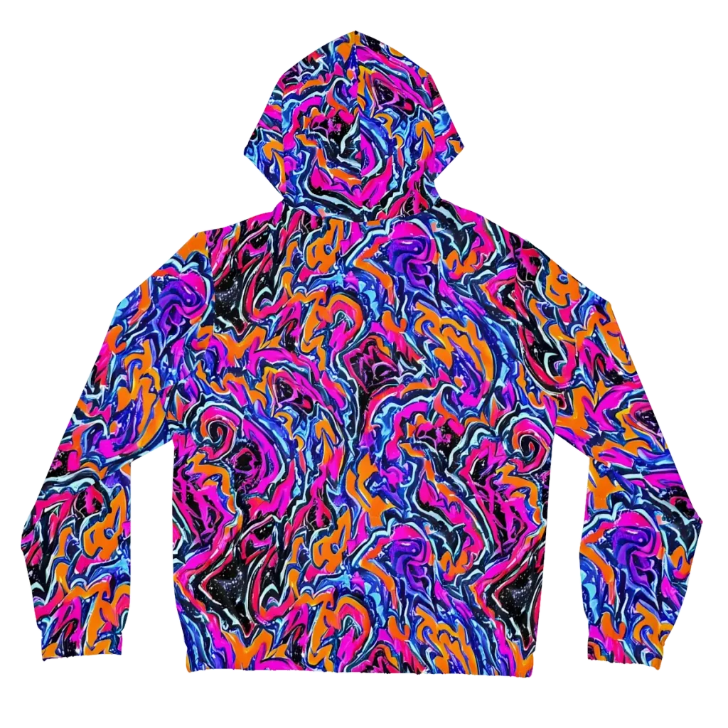 Afterdark Vortex on Women's Full-Zip Hoodie — Back