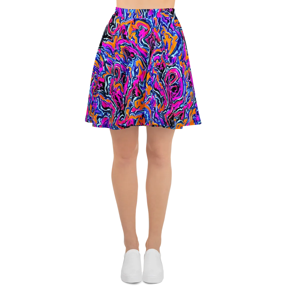 Afterdark Vortex on Skater Skirt — Front