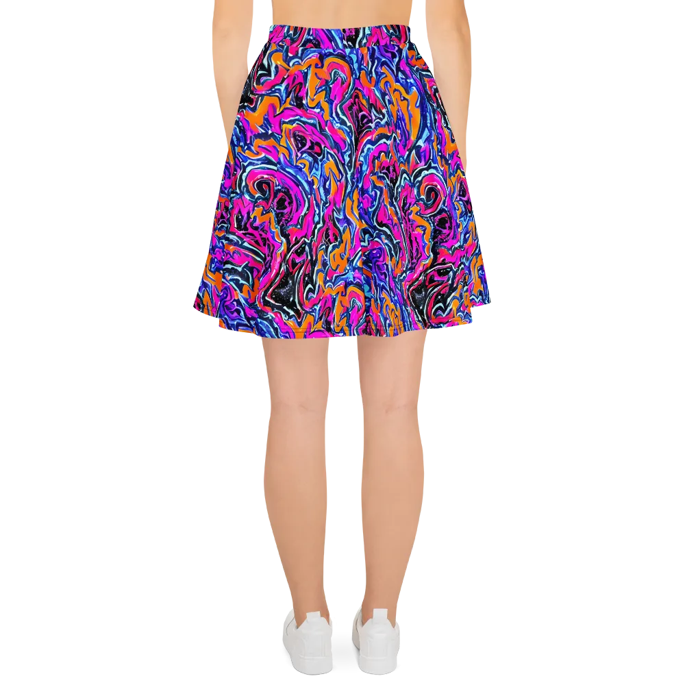 Afterdark Vortex on Skater Skirt — Back
