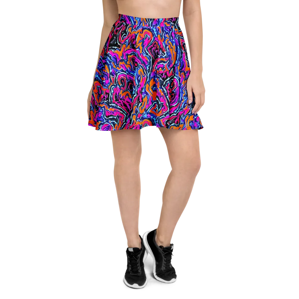 Afterdark Vortex on Skater Skirt — Front