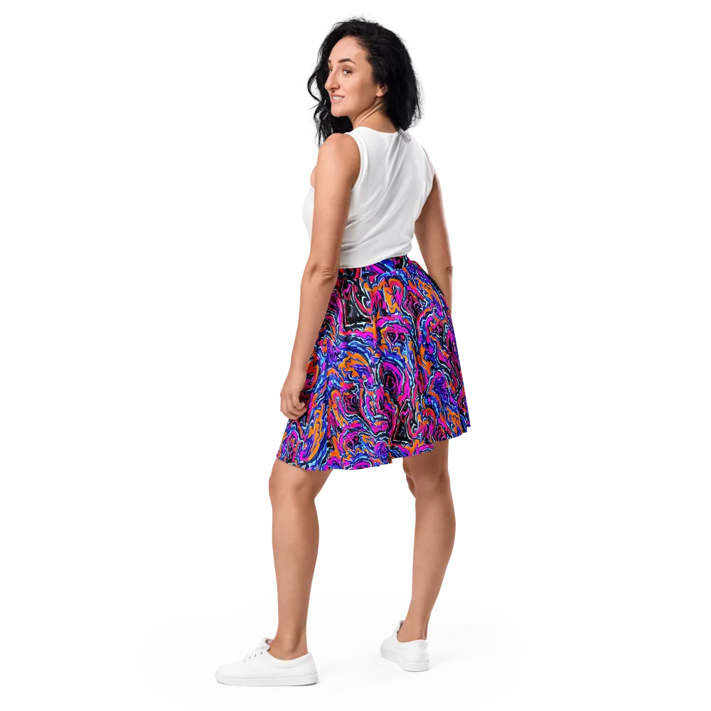Afterdark Vortex on Skater Skirt — Back