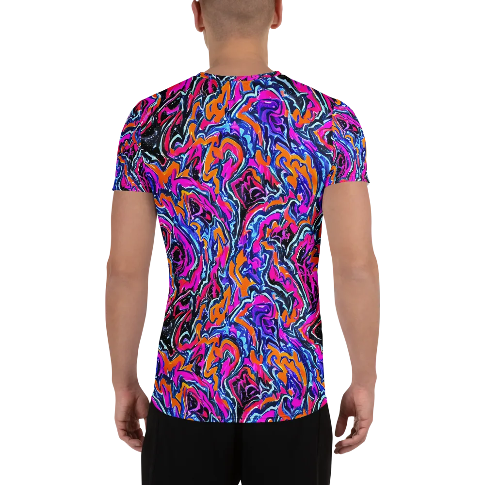 Afterdark Vortex on Men's Athletic T-Shirt — Back