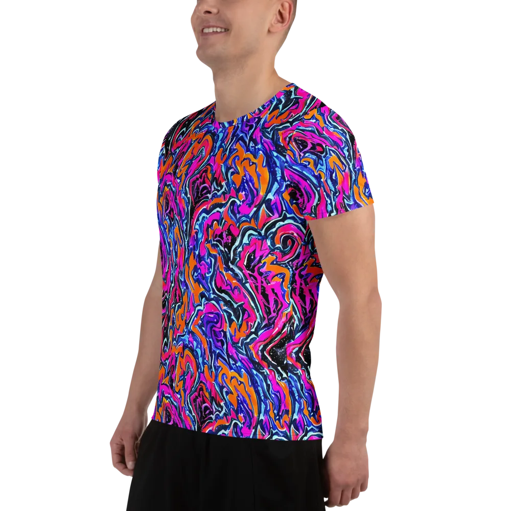 Afterdark Vortex on Men's Athletic T-Shirt — Left