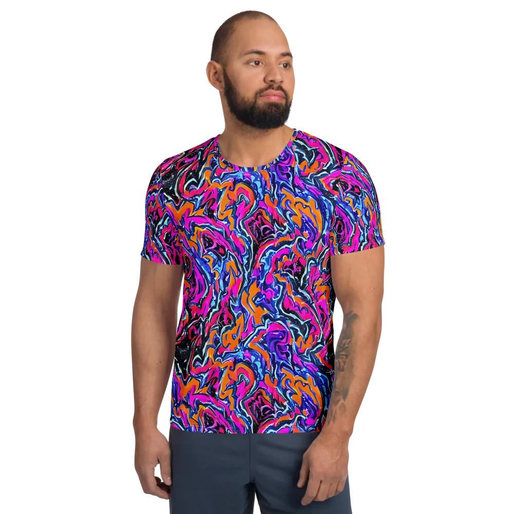Afterdark Vortex on Men's Athletic T-Shirt — Front