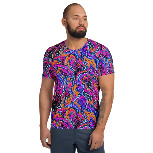 Afterdark Vortex on a Men's Athletic T-Shirt