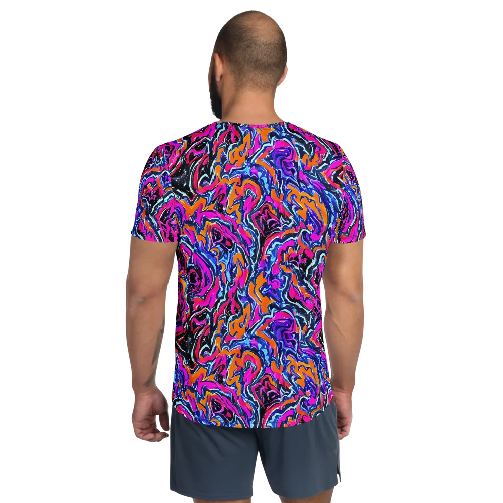 Afterdark Vortex on Men's Athletic T-Shirt — Back