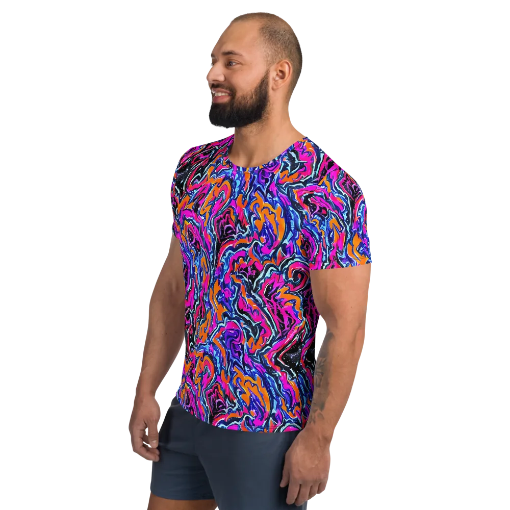Afterdark Vortex on Men's Athletic T-Shirt — Left