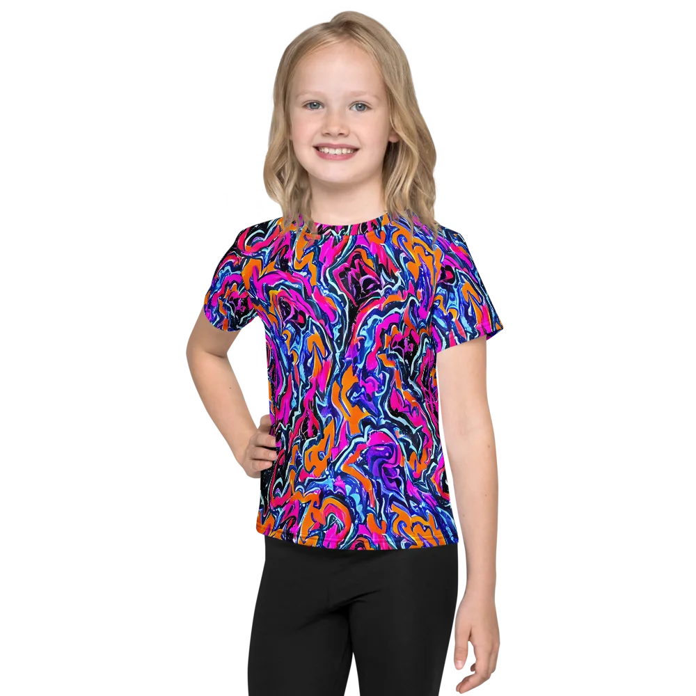 Afterdark Vortex on Kids Crew Neck T-Shirt — Front