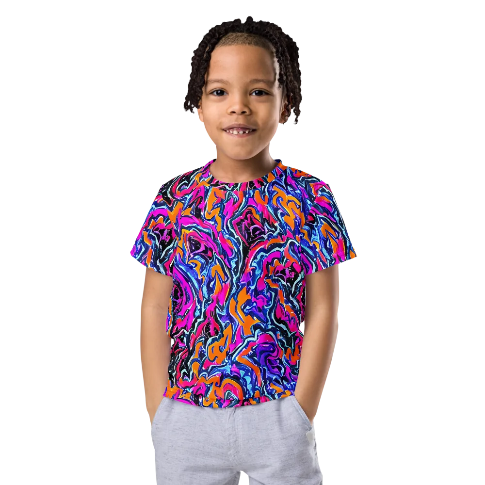 Afterdark Vortex on Kids Crew Neck T-Shirt — Front