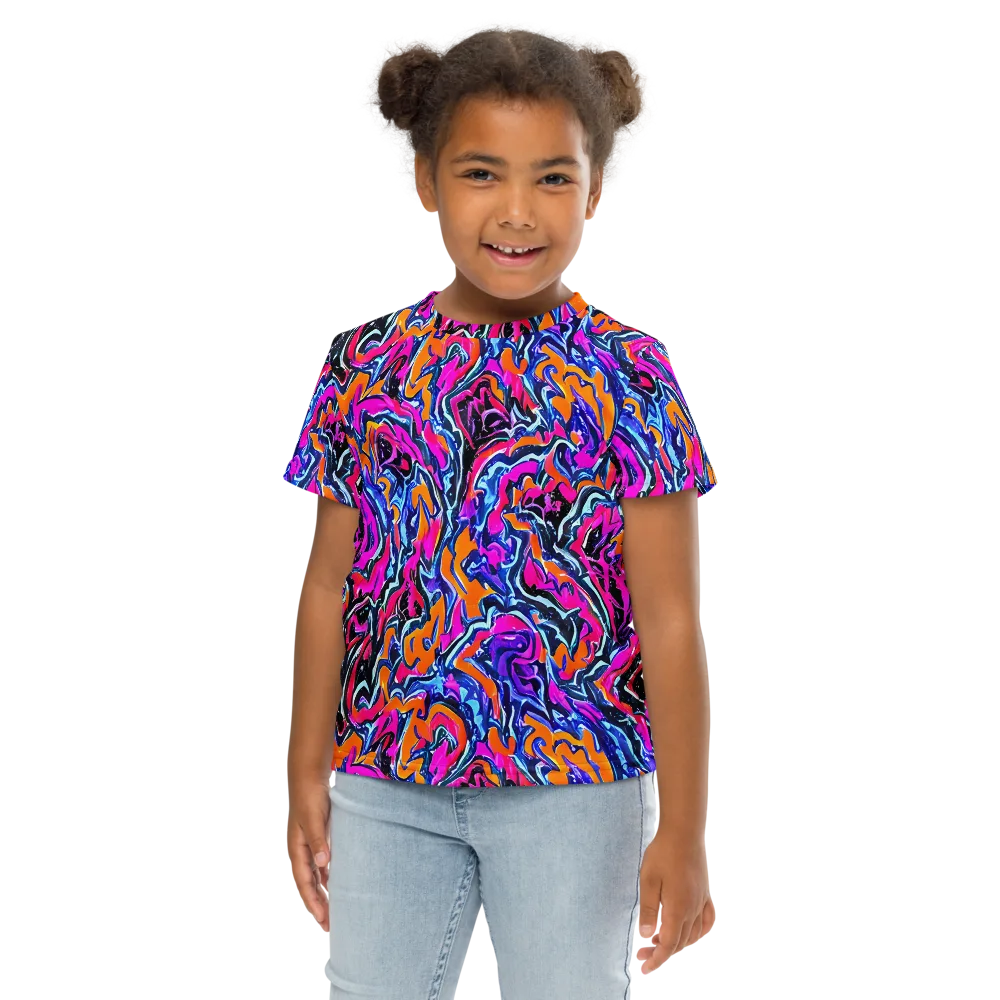 Afterdark Vortex on Kids Crew Neck T-Shirt — Front