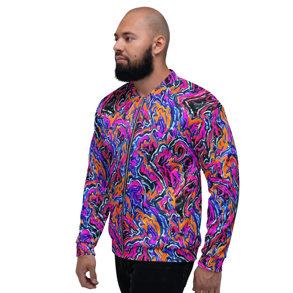 Afterdark Vortex on Bomber Jacket — Left