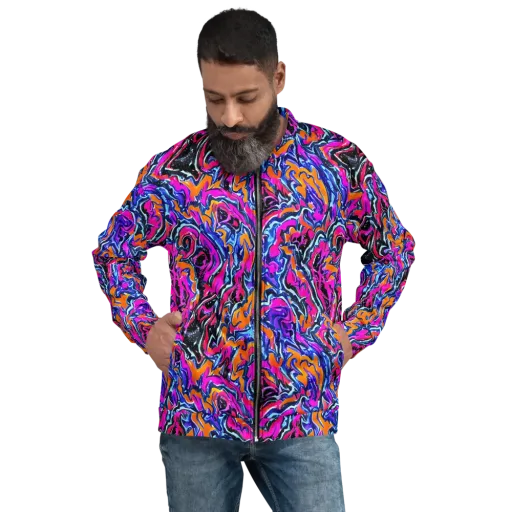 Afterdark Vortex on a Bomber Jacket