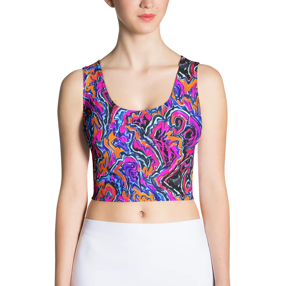 Afterdark Vortex on Crop Top — Front