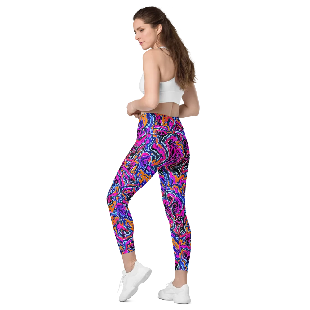 Afterdark Vortex on Leggings with Pockets — Left Back