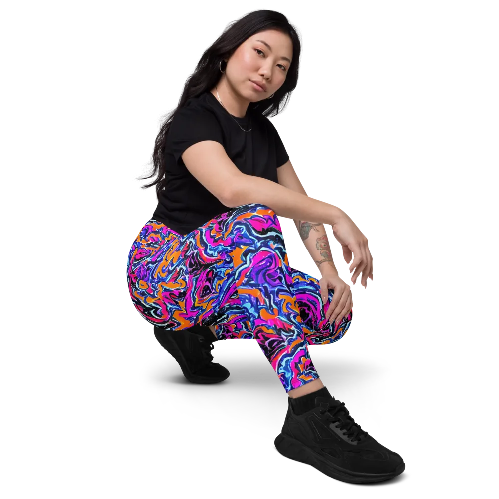 Afterdark Vortex on Leggings with Pockets — Right Front