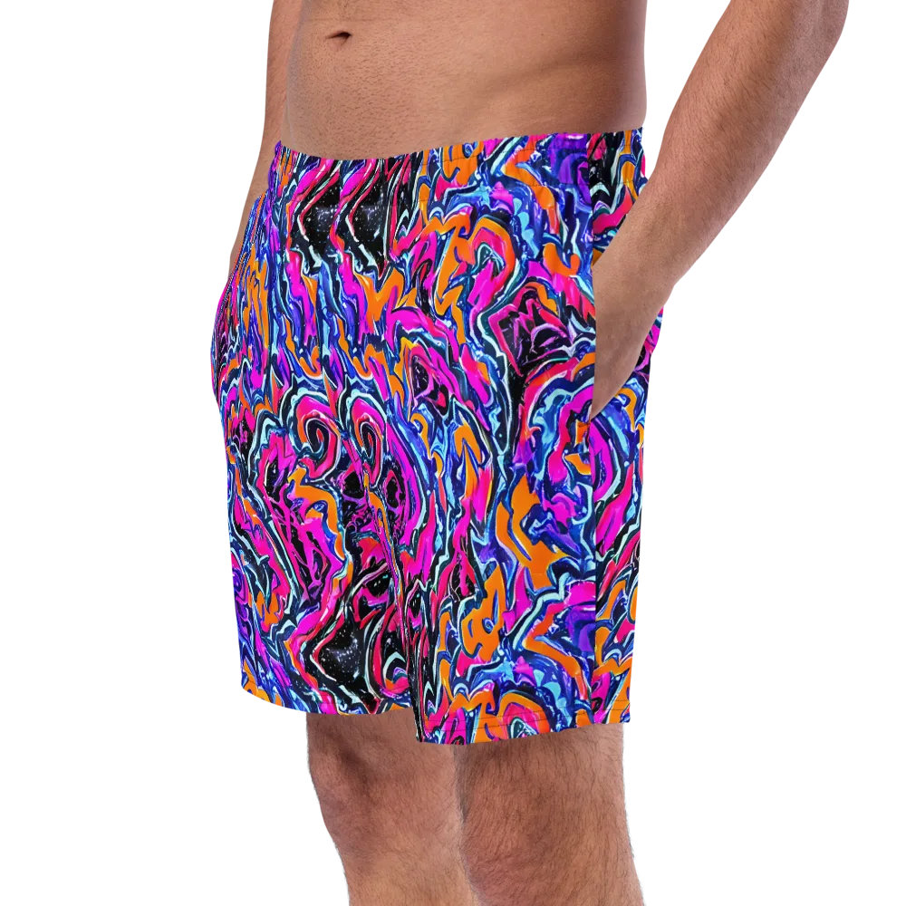 Afterdark Vortex on Swim Trunks — Left Front