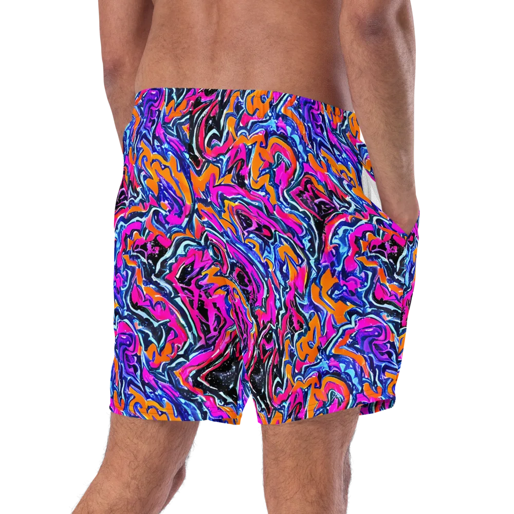 Afterdark Vortex on Swim Trunks — Right Back