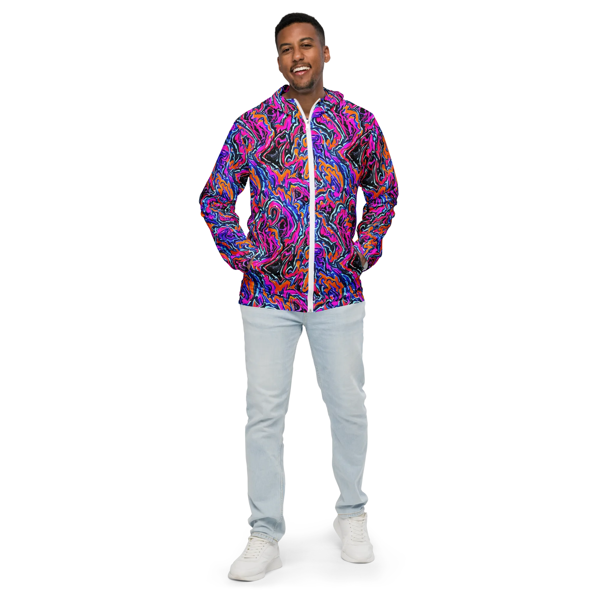 Afterdark Vortex on Men's Windbreaker — Front