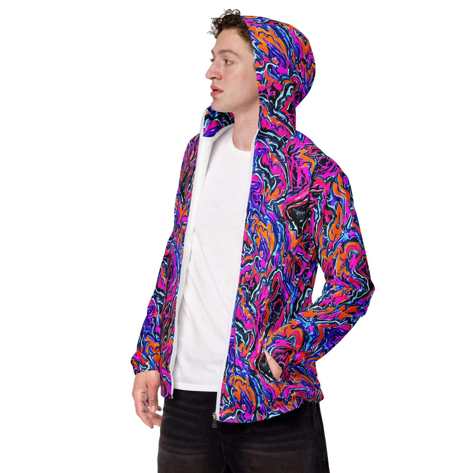 Afterdark Vortex on Men's Windbreaker — Left Front