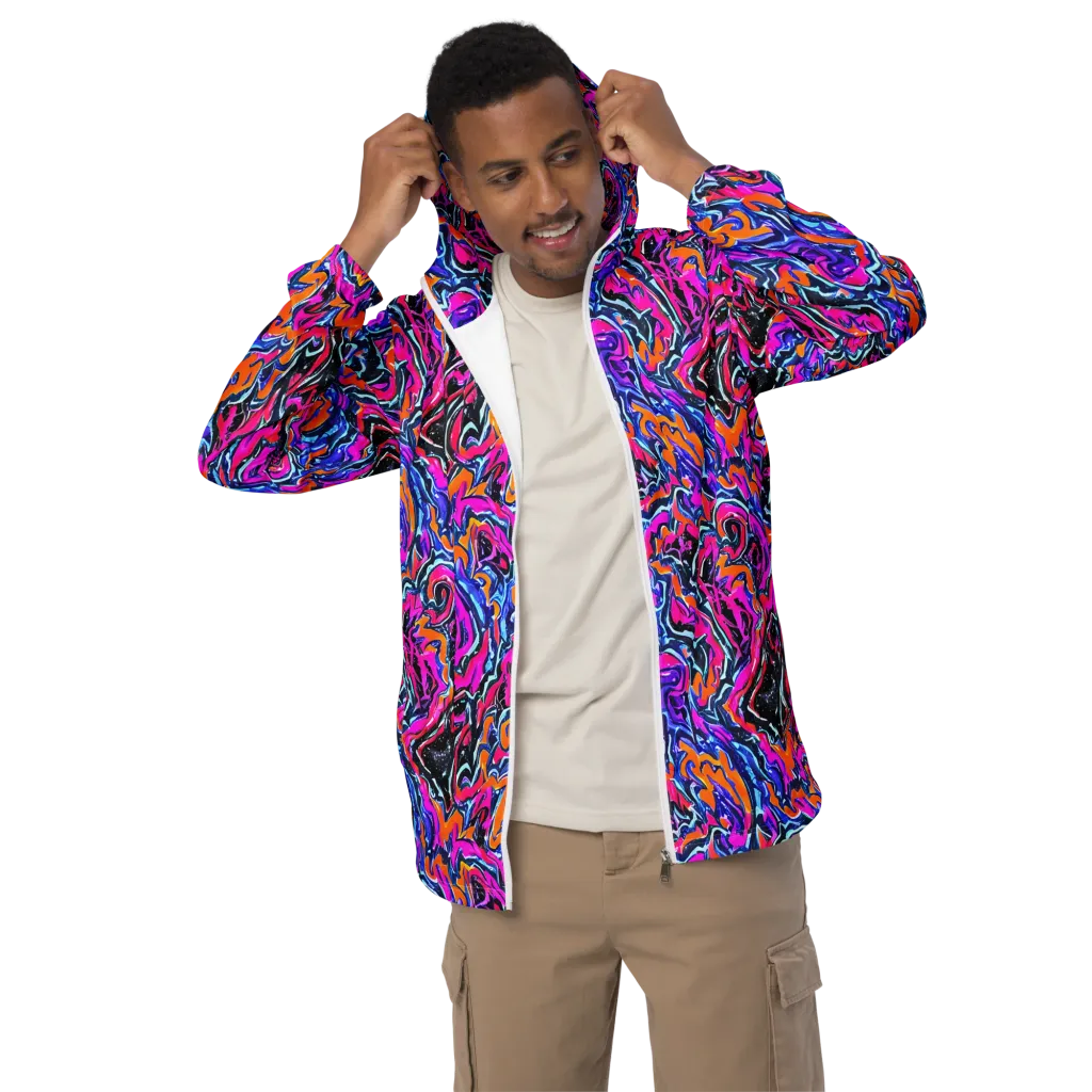 Afterdark Vortex on Men's Windbreaker — Front