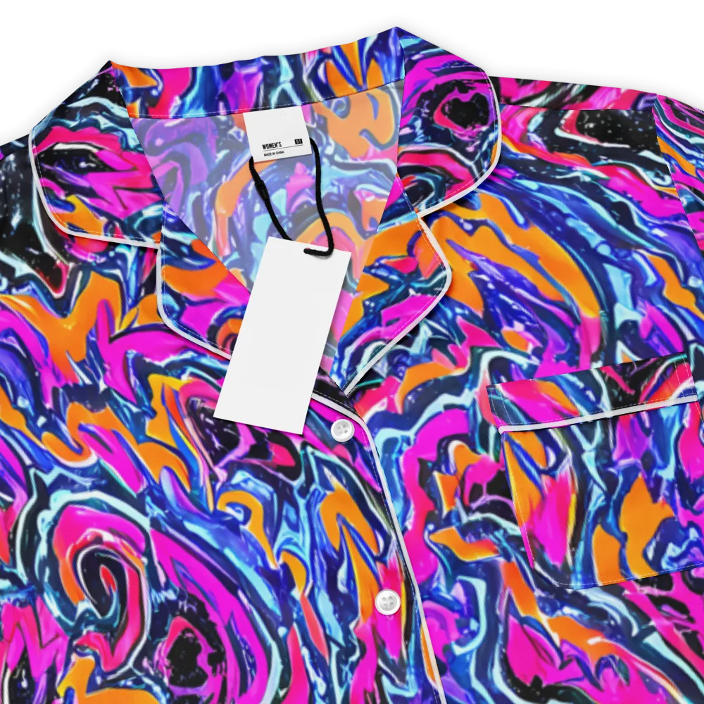 Afterdark Vortex on Women's Short Sleeve Pajama Top — Product details
