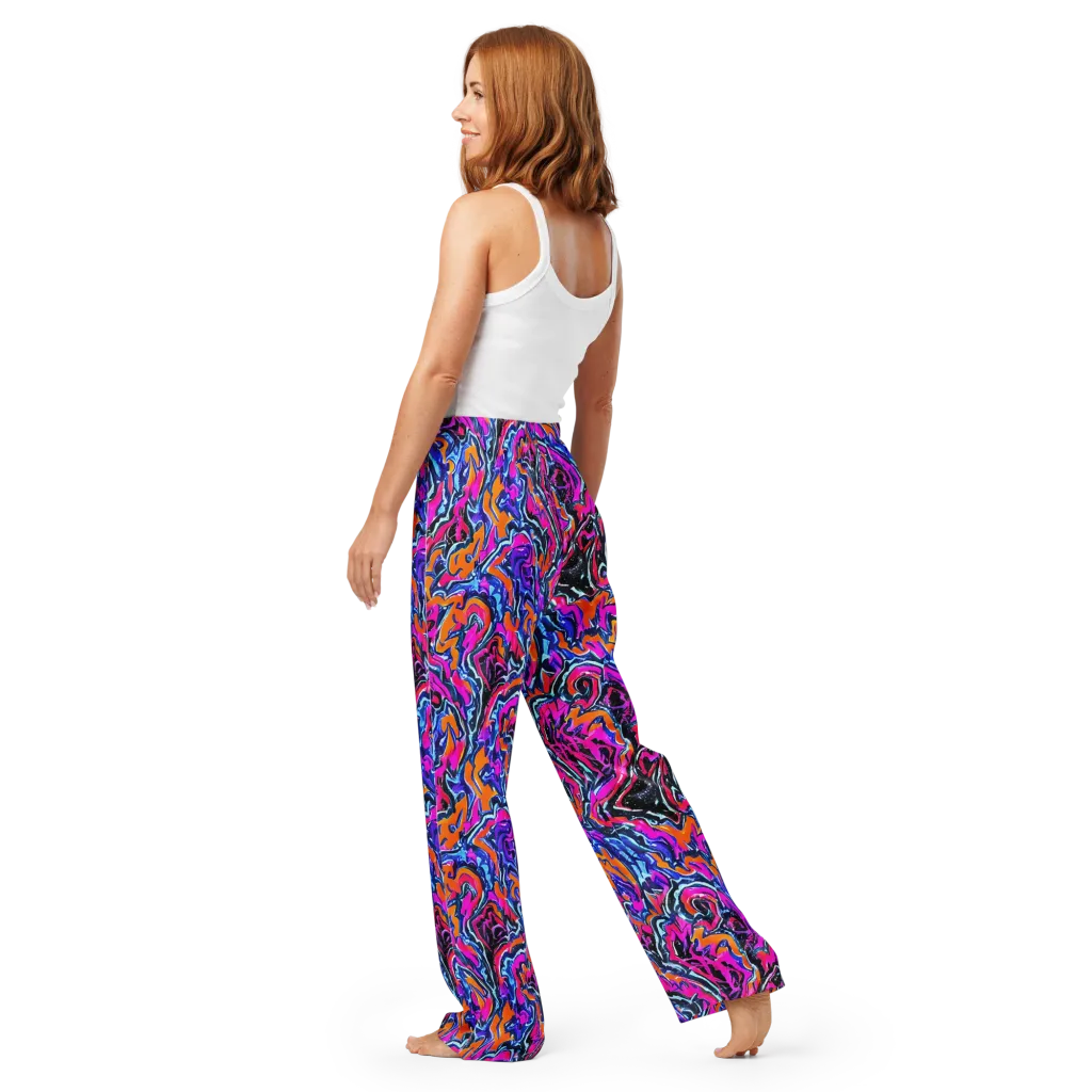 Afterdark Vortex on Women's Pajama Pants — Back