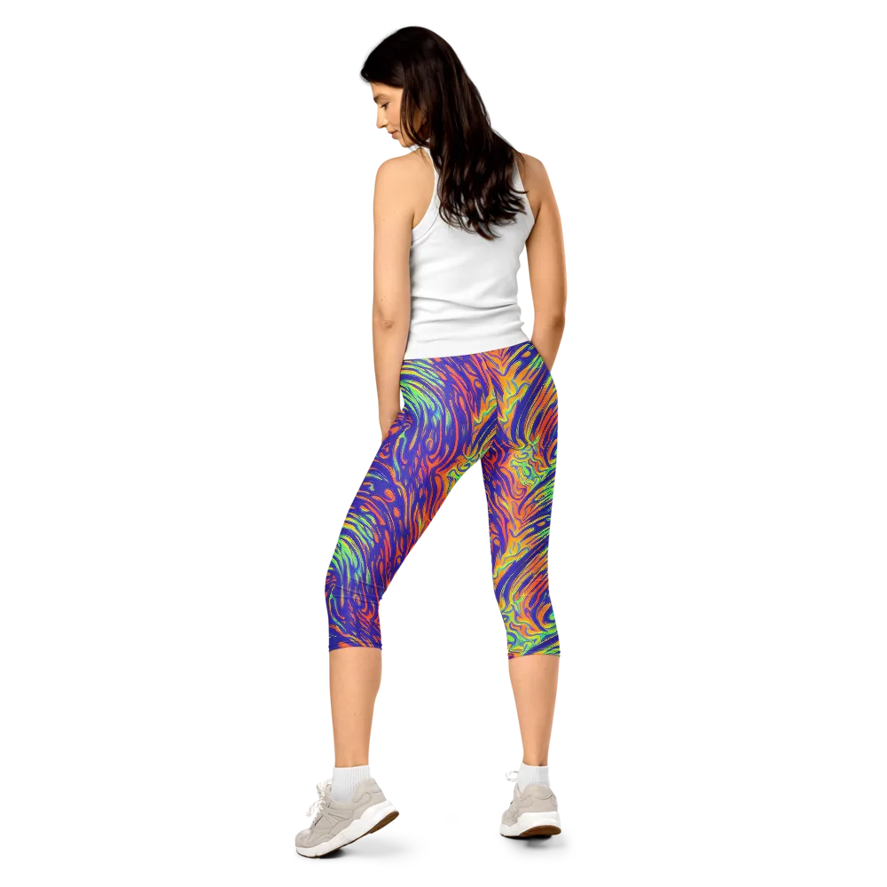 Kinetic Prism on Capri Leggings — Back