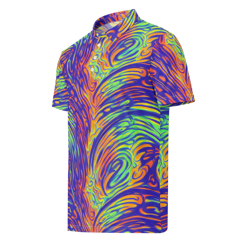 Kinetic Prism on Men's Slim Fit Polo Shirt — Left Front