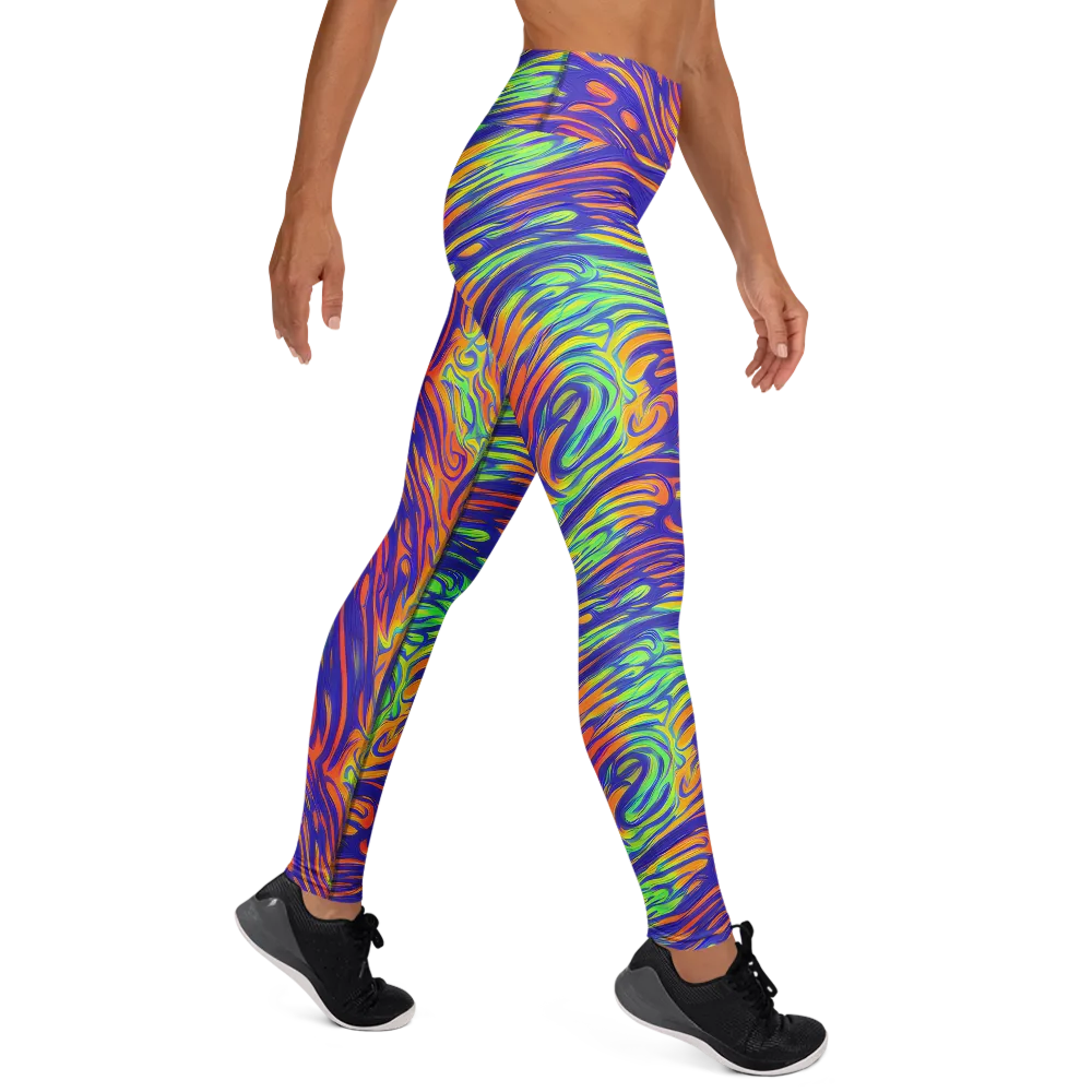 Kinetic Prism on Yoga Leggings — Right